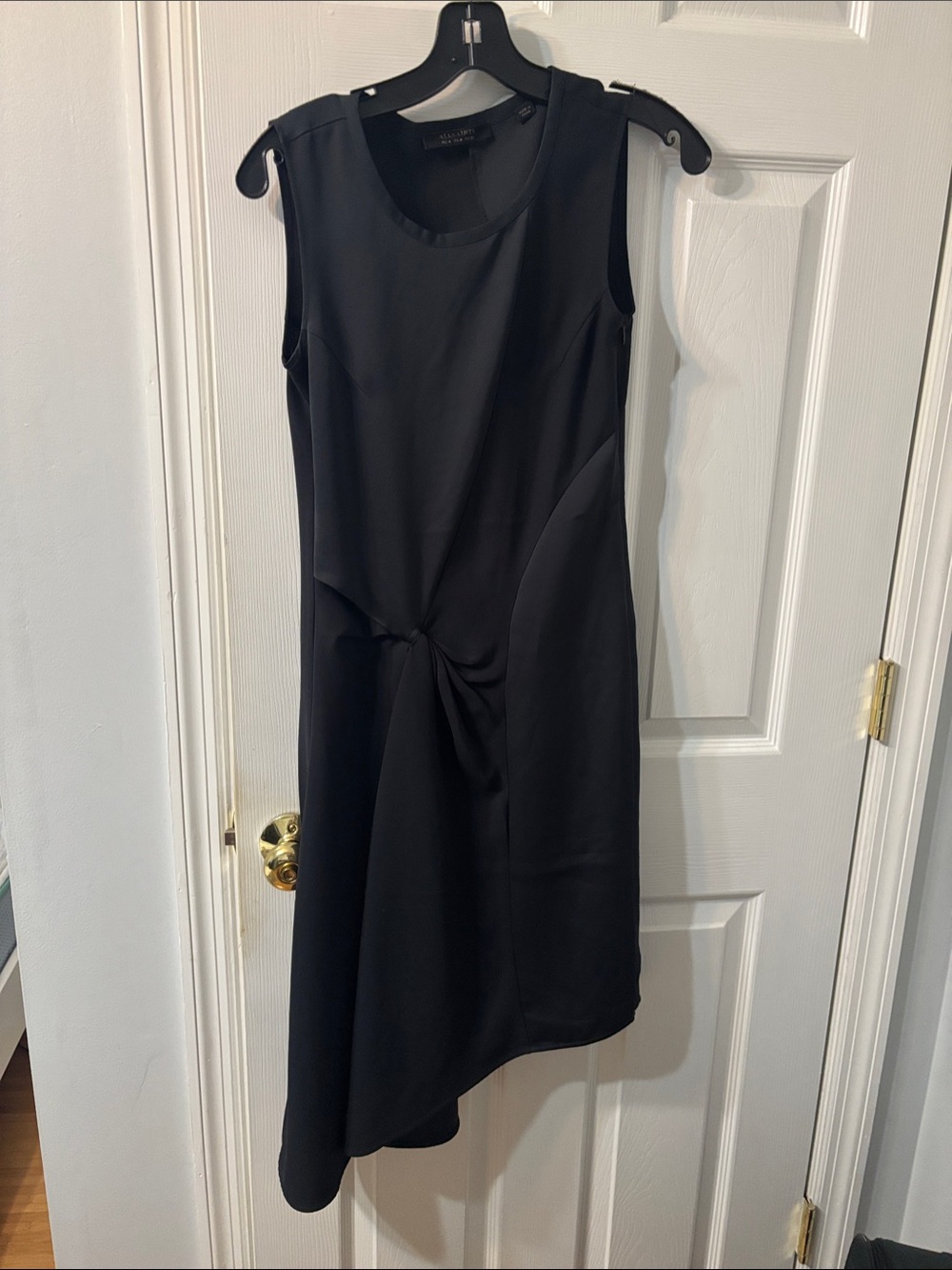 Sleeveless Twist-Front Midi Dress